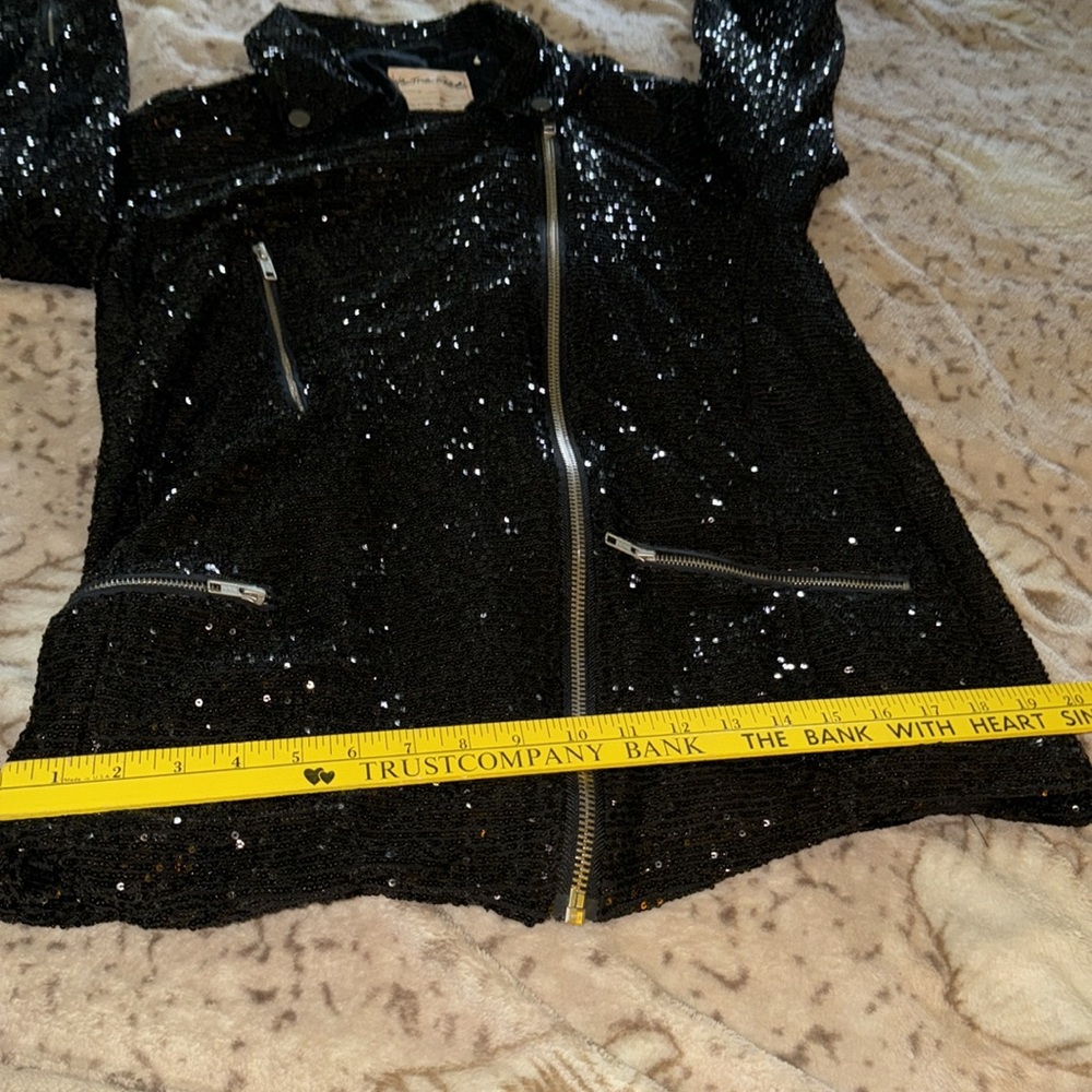 Free People/We The Free medium black sequined top - Picture 13 of 16
